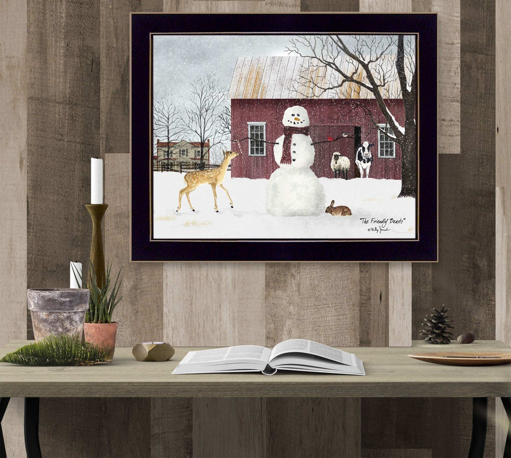 The Friendly Beasts 1 Black Framed Print Wall Art - Homeroots - Flyclothing LLC