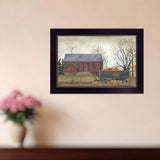 Pumpkin Wagon 1 Black Framed Print Wall Art - Homeroots - Flyclothing LLC