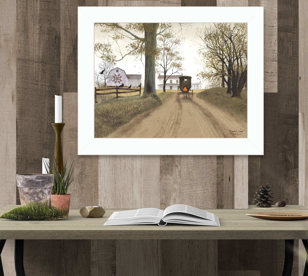 Headin Home White Framed Print Wall Art - Homeroots - Flyclothing LLC