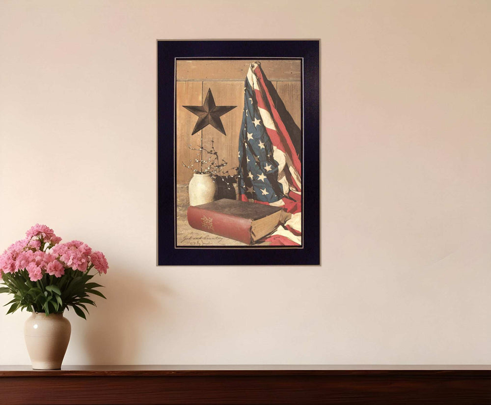 God and Country Black Framed Print Wall Art - Homeroots - Flyclothing LLC
