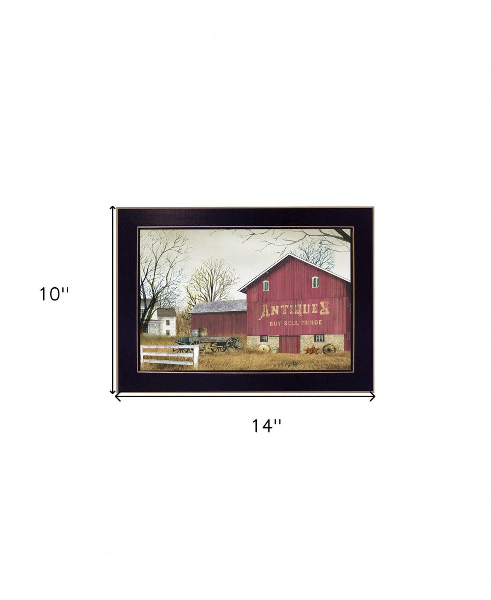 Antique Barn Black Framed Print Wall Art - Homeroots - Flyclothing LLC