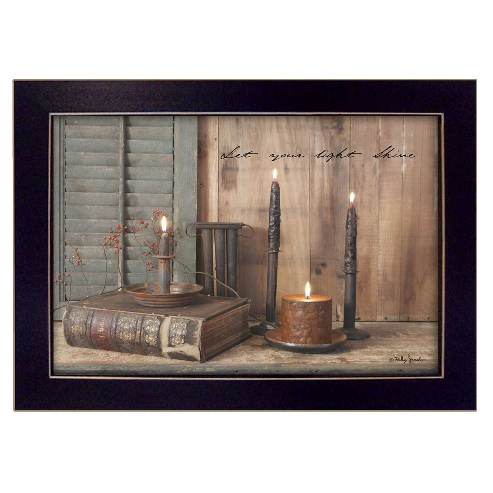 Let your Light Shine Black Framed Print Wall Art - Homeroots - Flyclothing LLC