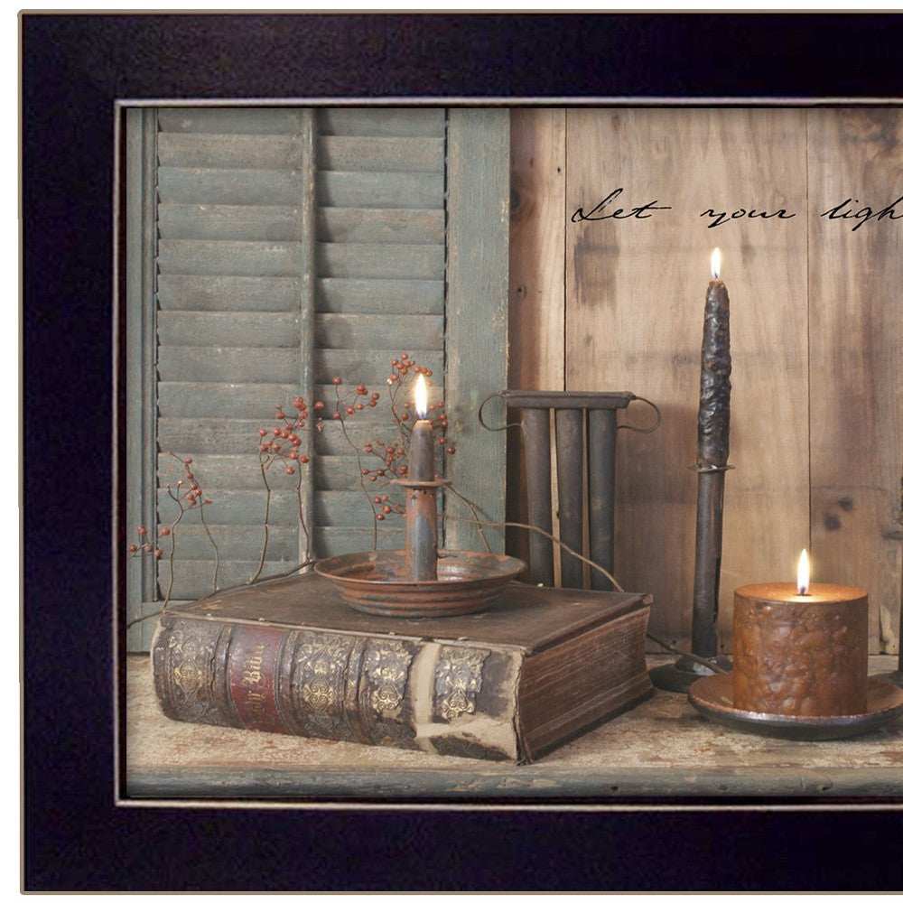 Let your Light Shine Black Framed Print Wall Art - Homeroots - Flyclothing LLC