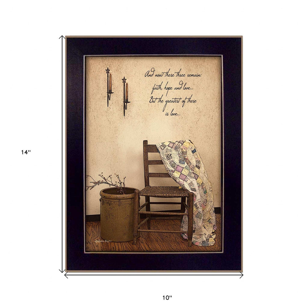 These Three Remain Black Framed Print Wall Art - Homeroots - Flyclothing LLC