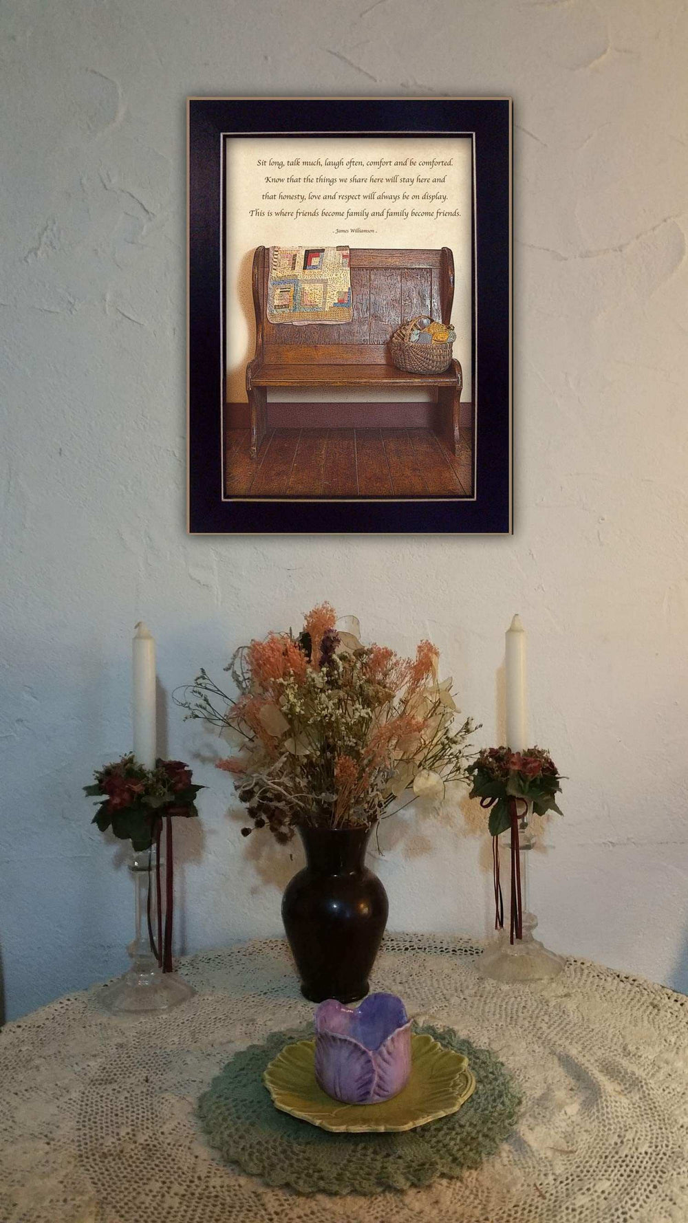 Friends Become Family Black Framed Print Wall Art - Homeroots - Flyclothing LLC