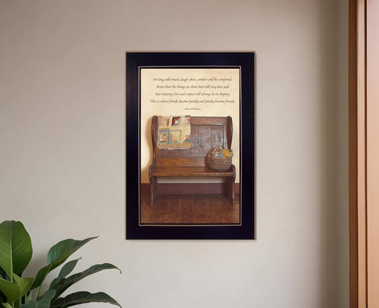 Friends Become Family Black Framed Print Wall Art - Homeroots - Flyclothing LLC