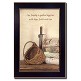 Quilted Together Black Framed Print Wall Art - Homeroots - Flyclothing LLC