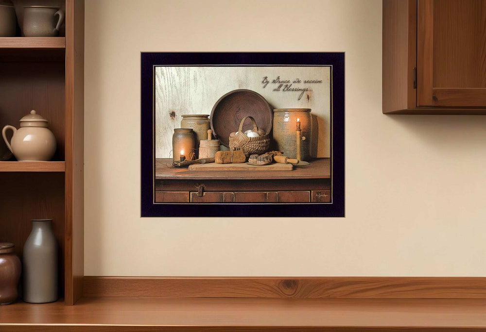 By Grace 1 Black Framed Print Wall Art - Homeroots - Flyclothing LLC