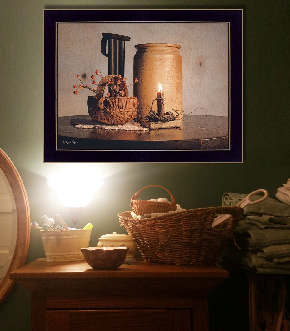 Bittersweet Basket 3 Black Framed Print Wall Art - Homeroots - Flyclothing LLC