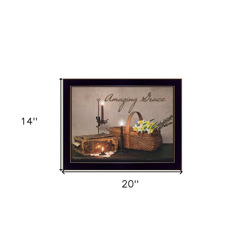 Amazing Grace 9 Black Framed Print Wall Art - Homeroots - Flyclothing LLC