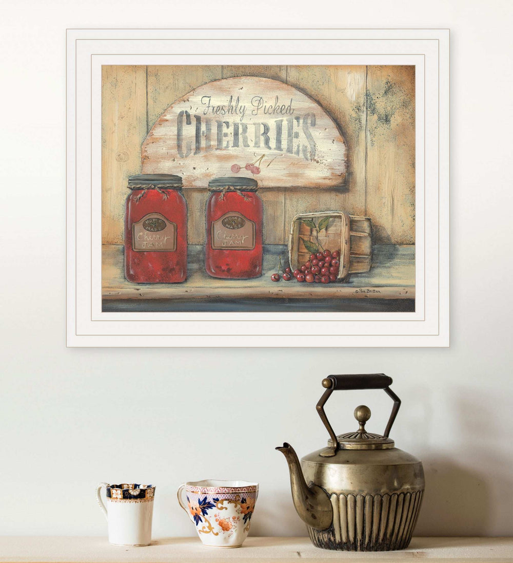CHERRY JAM 3 White Framed Print Wall Art - Homeroots - Flyclothing LLC