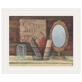 Country Bath 6 White Framed Print Bathroom Wall Art - Homeroots - Flyclothing LLC