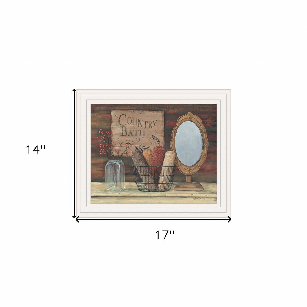 Country Bath 6 White Framed Print Bathroom Wall Art - Homeroots - Flyclothing LLC