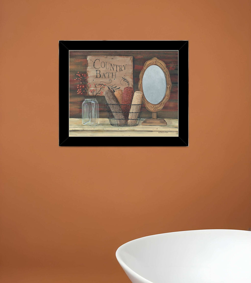 Country Bath 7 Black Framed Print Bathroom Wall Art - Homeroots - Flyclothing LLC
