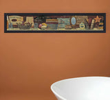 Country Bath Shelf 1 Black Framed Print Bathroom Wall Art - Homeroots - Flyclothing LLC