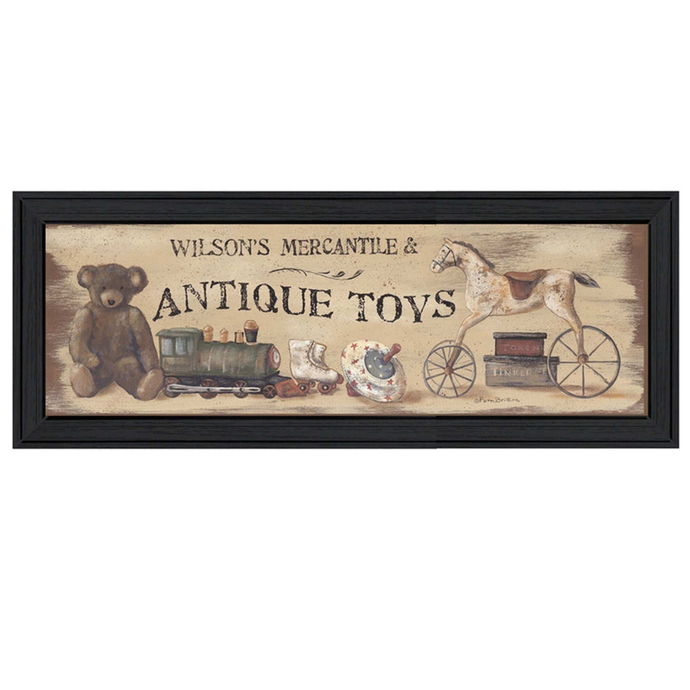 Antique Toys Black Framed Print Wall Art - Homeroots - Flyclothing LLC
