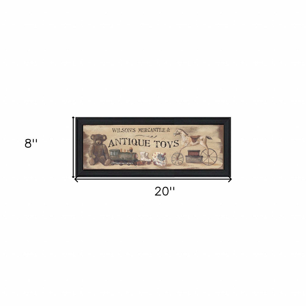Antique Toys Black Framed Print Wall Art - Homeroots - Flyclothing LLC