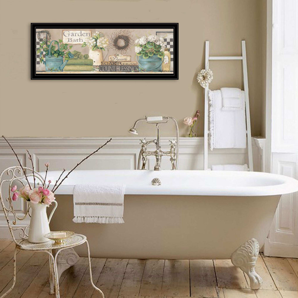 Garden Bath 2 Black Framed Print Bathroom Wall Art - Homeroots - Flyclothing LLC