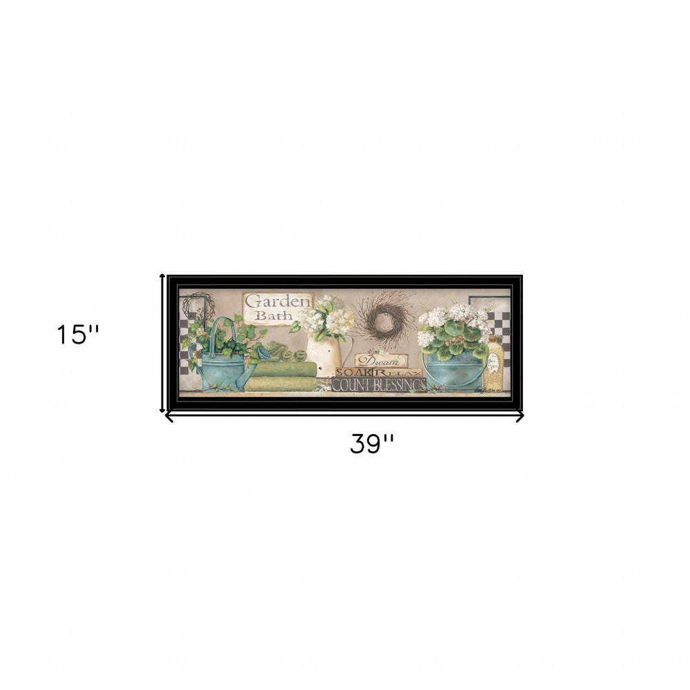 Garden Bath 2 Black Framed Print Bathroom Wall Art - Homeroots - Flyclothing LLC