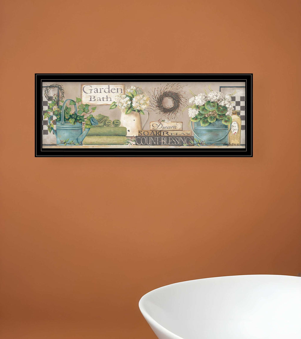 Garden Bath 2 Black Framed Print Bathroom Wall Art - Homeroots - Flyclothing LLC