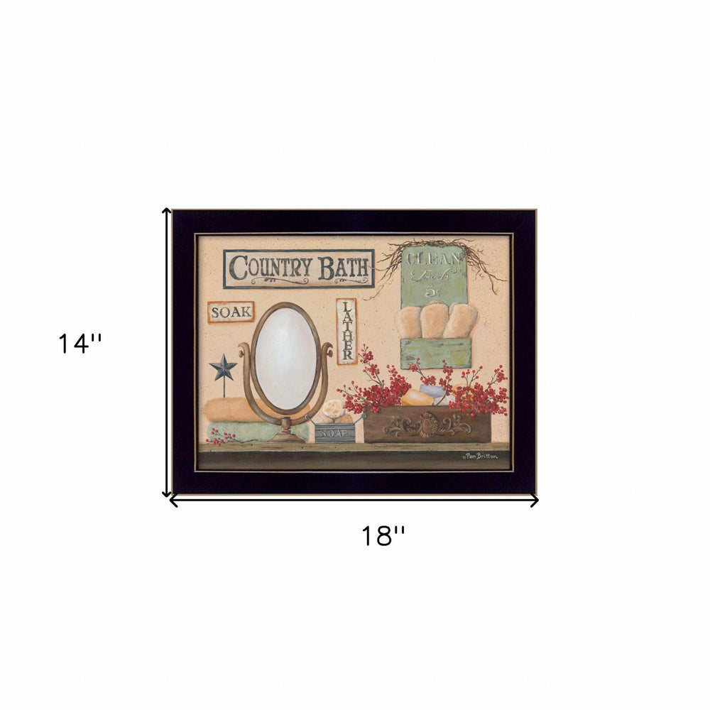 Country Bath 10 Black Framed Print Bathroom Wall Art - Homeroots - Flyclothing LLC