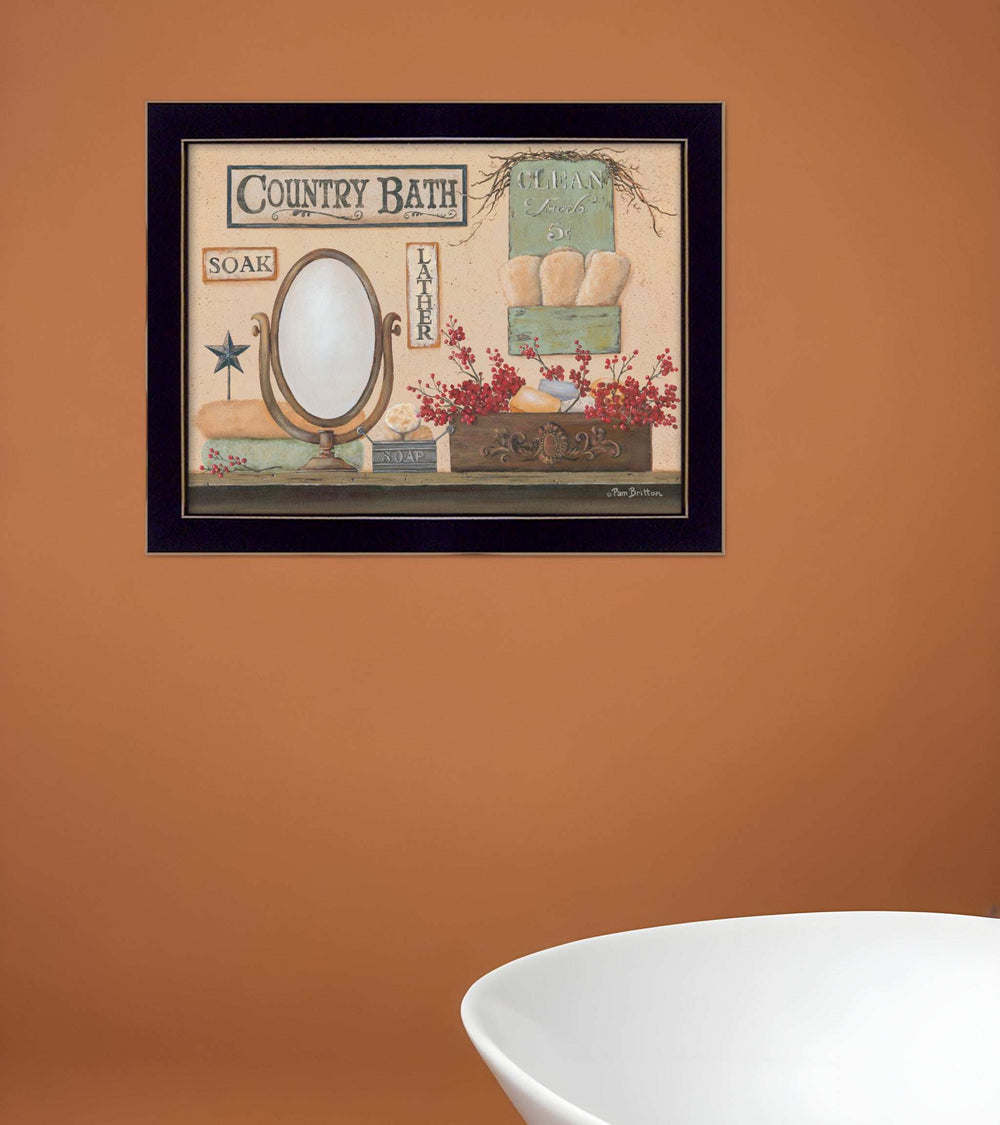 Country Bath 10 Black Framed Print Bathroom Wall Art - Homeroots - Flyclothing LLC