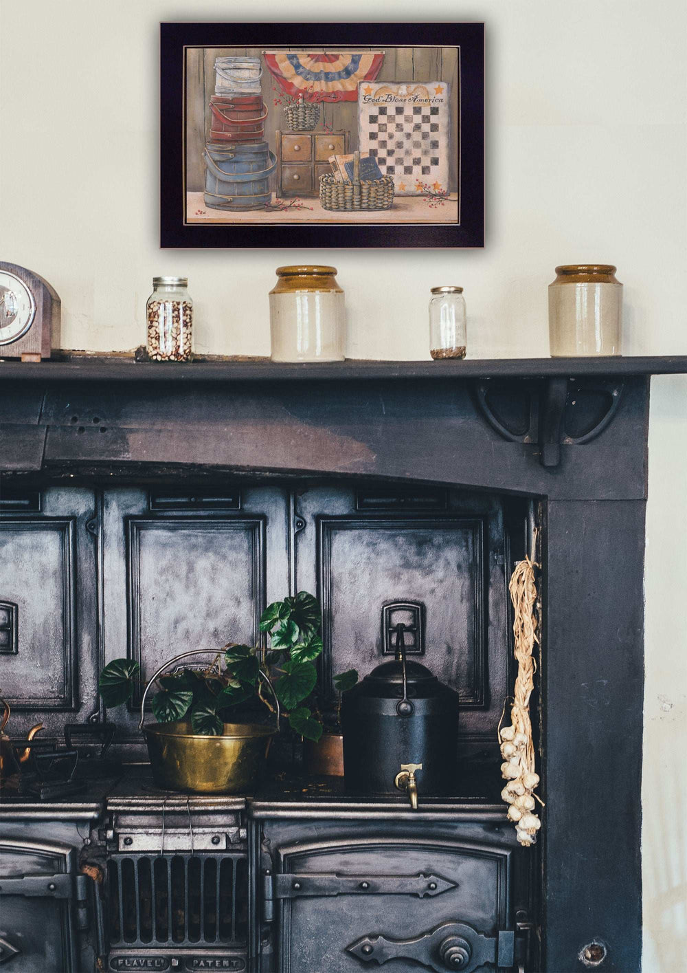 God Bless America 1 Black Framed Print Wall Art - Homeroots - Flyclothing LLC