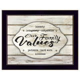 Our Family Values 1 Black Framed Print Wall Art - Homeroots - Flyclothing LLC