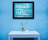 Beach Life 2 Black Framed Print Wall Art - Homeroots - Flyclothing LLC
