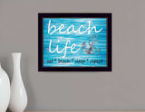 Beach Life 2 Black Framed Print Wall Art - Homeroots - Flyclothing LLC