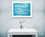 Beach Life 3 White Framed Print Wall Art - Homeroots - Flyclothing LLC