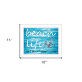 Beach Life 3 White Framed Print Wall Art - Homeroots - Flyclothing LLC