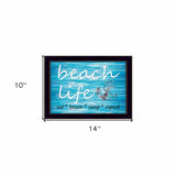 Beach Life 1 Black Framed Print Wall Art - Homeroots - Flyclothing LLC