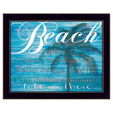 Beach Take Me There 1 Black Framed Print Wall Art - Homeroots - Flyclothing LLC