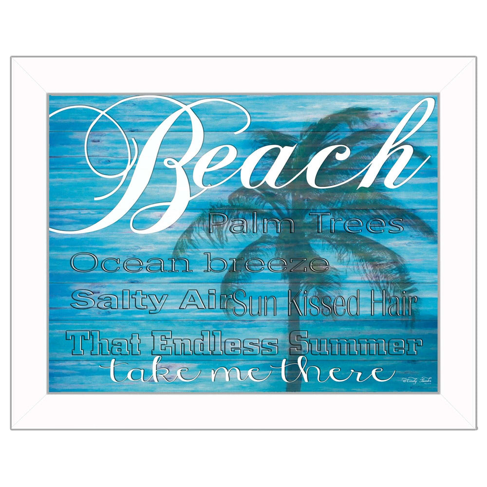 Beach Take Me There 2 White Framed Print Wall Art - Homeroots - Flyclothing LLC