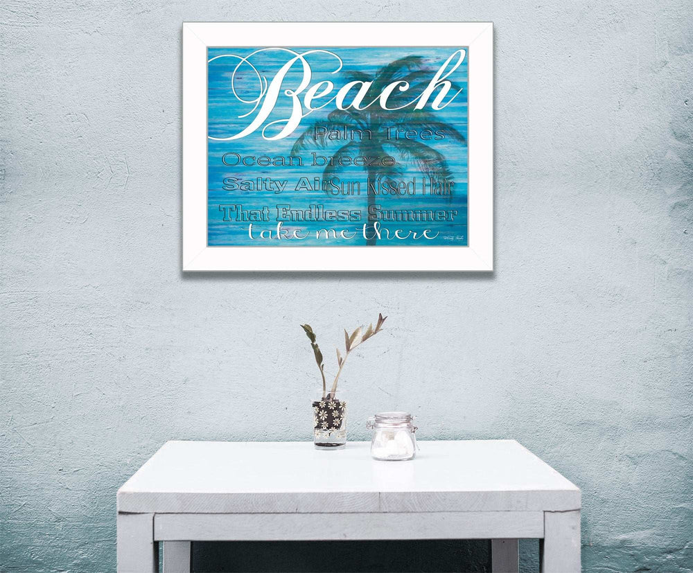 Beach Take Me There 2 White Framed Print Wall Art - Homeroots - Flyclothing LLC