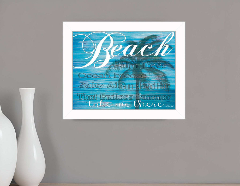 Beach Take Me There 2 White Framed Print Wall Art - Homeroots - Flyclothing LLC