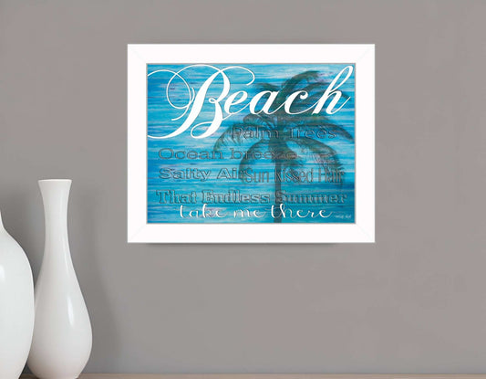 Beach Take Me There 2 White Framed Print Wall Art - Homeroots - Flyclothing LLC
