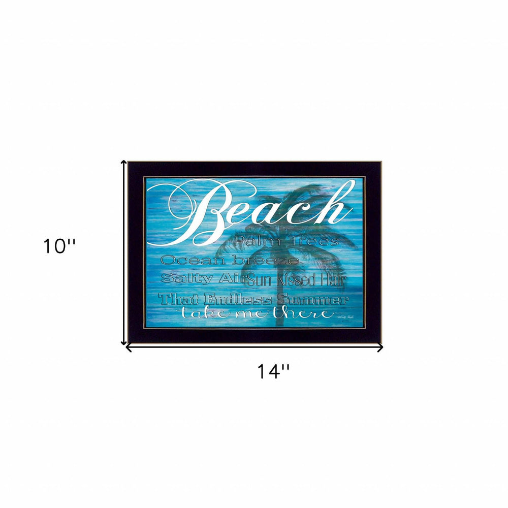 Take Me There 1 Black Framed Print Wall Art - Homeroots - Flyclothing LLC