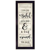 Hug Around the Neck Black Framed Print Wall Art - Homeroots - Flyclothing LLC