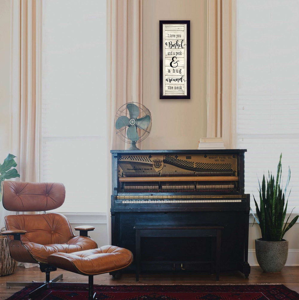 Hug Around the Neck Black Framed Print Wall Art - Homeroots - Flyclothing LLC