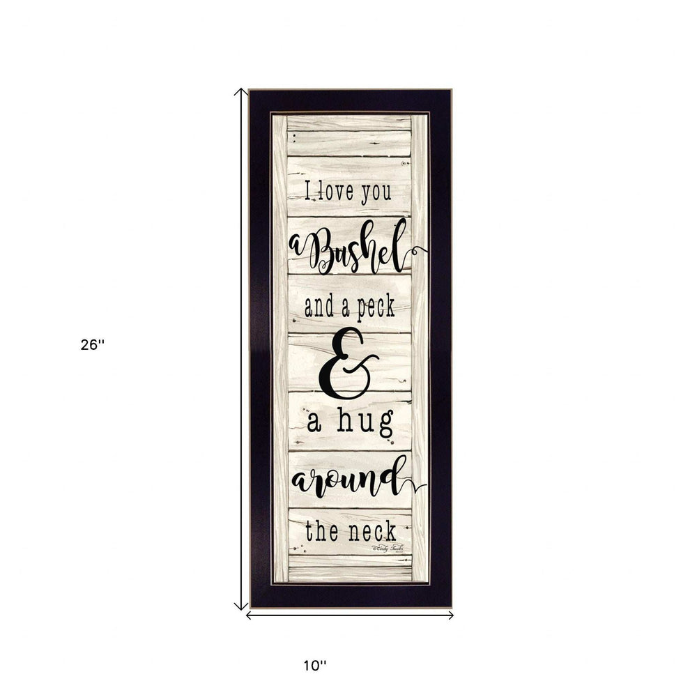 Hug Around the Neck Black Framed Print Wall Art - Homeroots - Flyclothing LLC