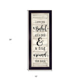 Hug Around the Neck Black Framed Print Wall Art - Homeroots - Flyclothing LLC