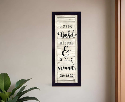 Hug Around the Neck Black Framed Print Wall Art - Homeroots - Flyclothing LLC