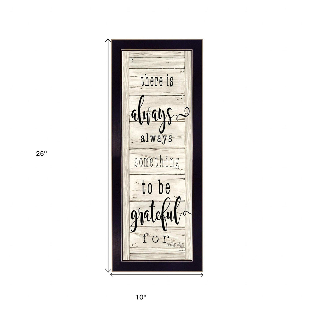 Be Grateful Black Framed Print Wall Art - Homeroots - Flyclothing LLC