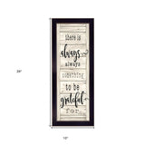 Be Grateful Black Framed Print Wall Art - Homeroots - Flyclothing LLC