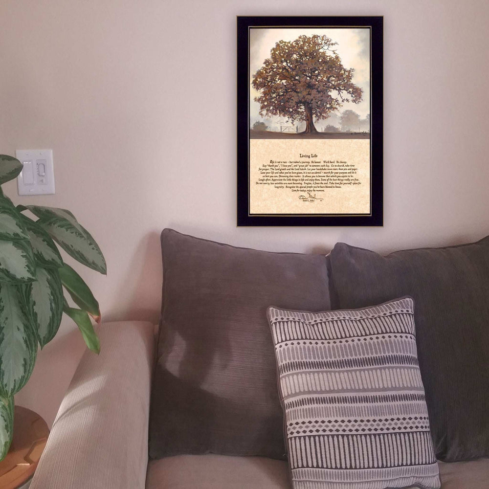 Living Life Black Framed Print Wall Art - Homeroots - Flyclothing LLC