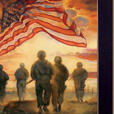 Bless Americas Heroes Black Framed Print Wall Art - Homeroots - Flyclothing LLC