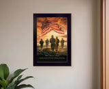 Bless Americas Heroes Black Framed Print Wall Art - Homeroots - Flyclothing LLC