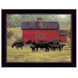 By the Red Barn Black Framed Print Wall Art - Homeroots - Flyclothing LLC